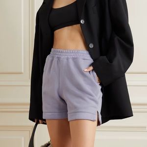 RTA satin-trimmed‎ cotton-jersey shorts